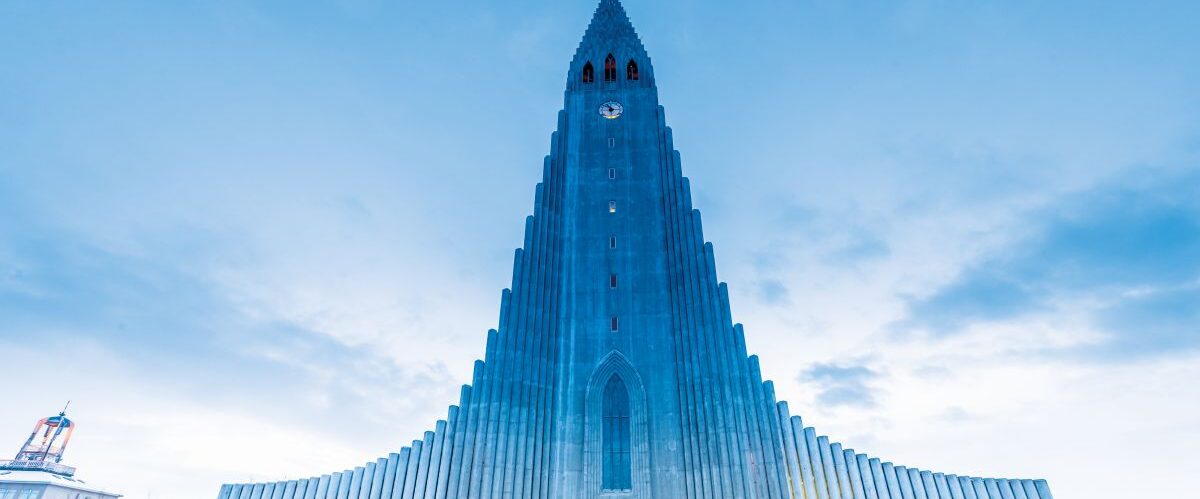 Hallgrimskirkja cathedral in reykjavik iceland