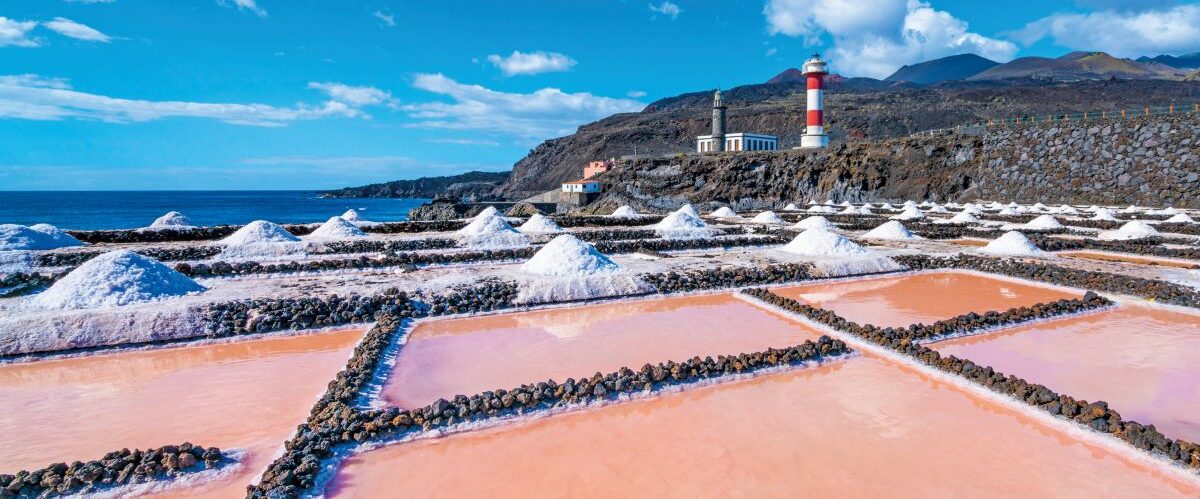 The Salinas de Fuencaliente (Salt fields of Fuencaliente) in the