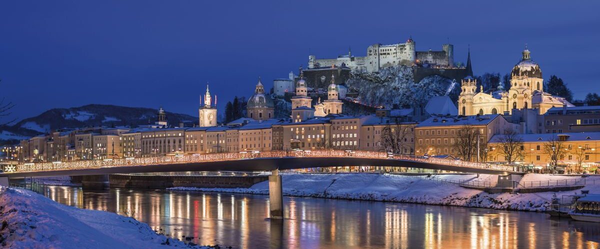 Stadtpanorama im Winter