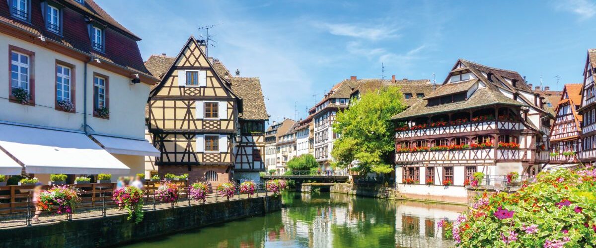 Traditional colorful houses in La Petite France, Strasbourg, Alsace, France