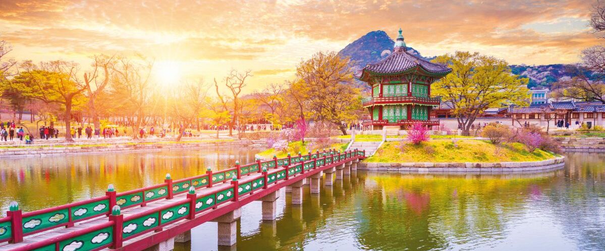 Gyeongbokgung palace in spring, South Korea.