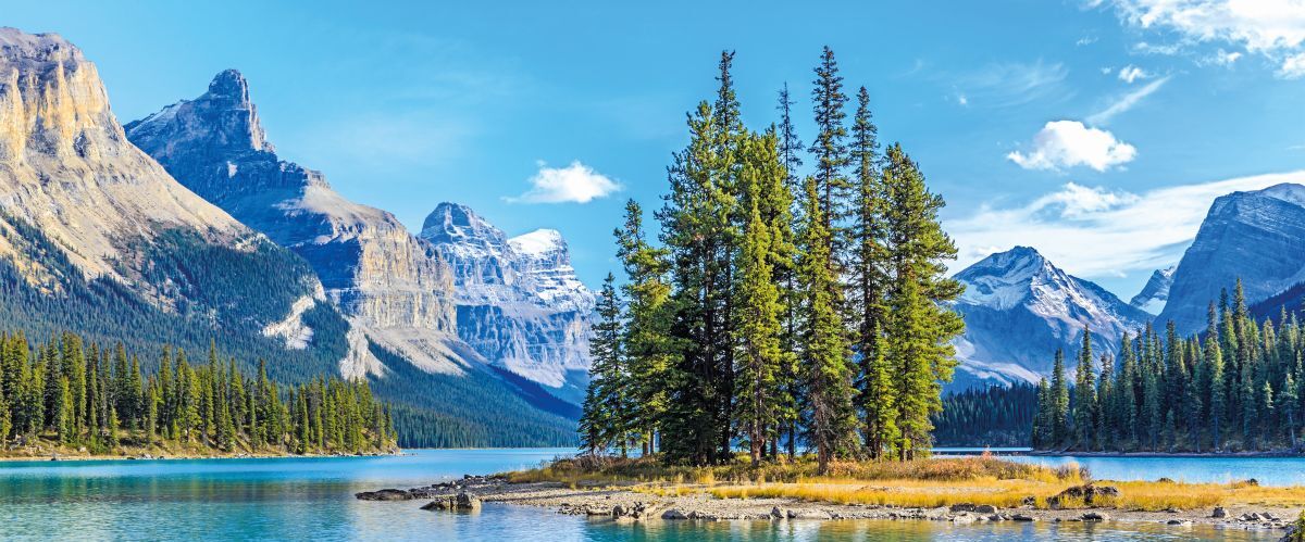 Spirit Island in Maligne Lake