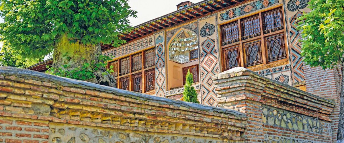 View of Shaki City Azerbaijan, Palace of Sheki Khans, The ottoman city of Azerbaijan, Aerial view of the Popular destinations in Azerbaijan, Şəki