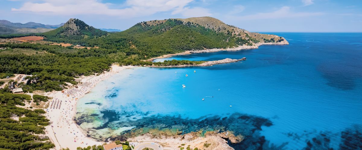 Aerial view of Cala Agulla