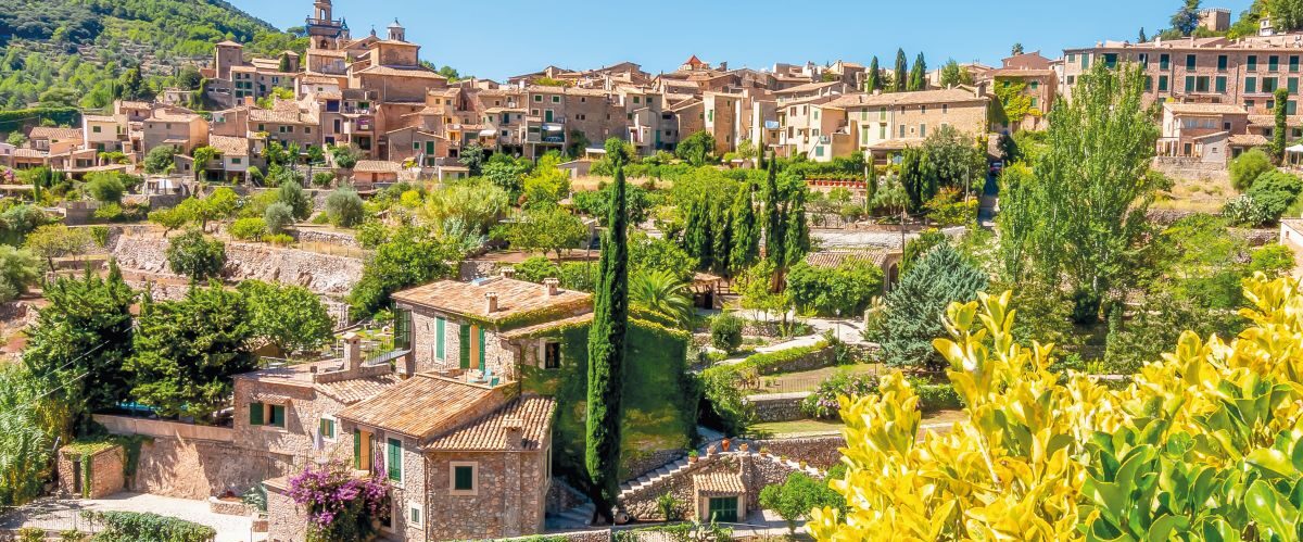 Valldemossa village panorama, Mallorca island, Spain